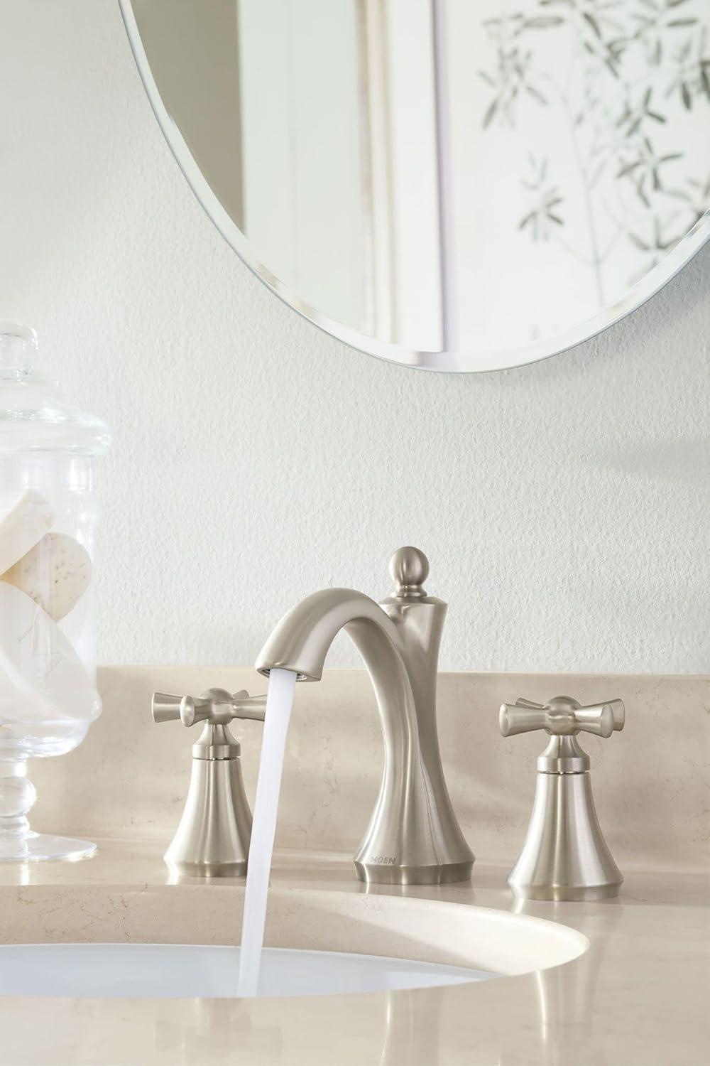image:imageMoen T4524BN Wynford TwoHandle High Arc Bathroom Faucet Brushed Nickel