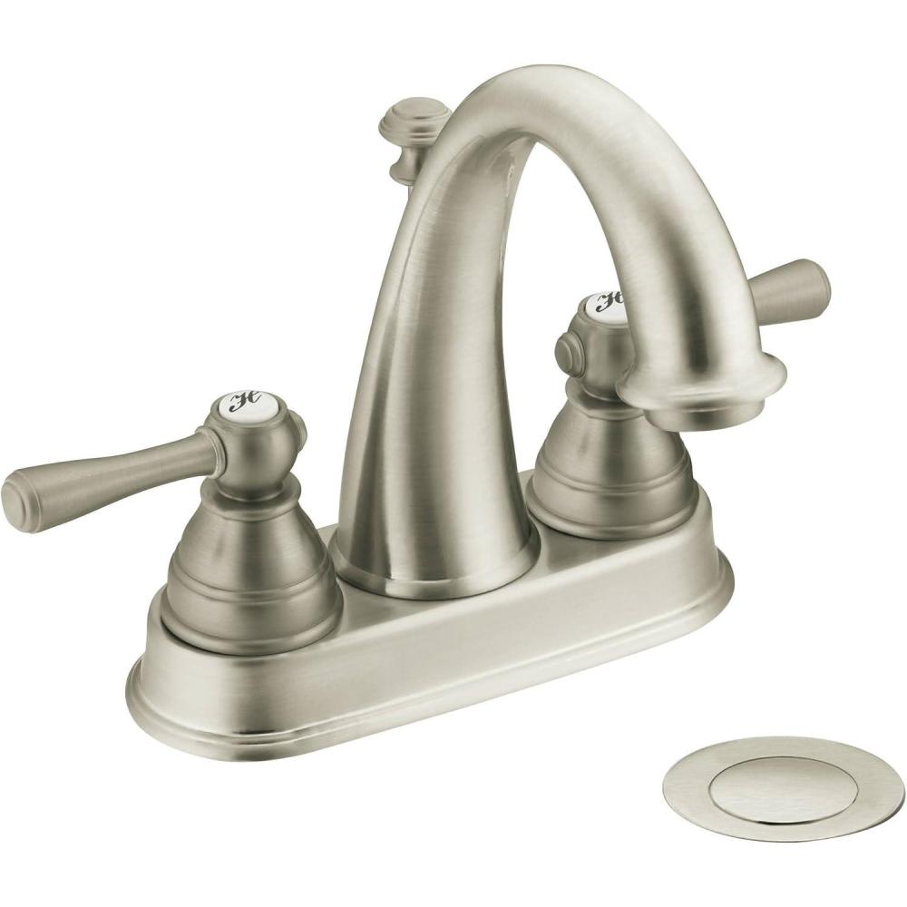 image:imageMoen 6121ORB Kingsley TwoHandle High Arc Bathroom Faucet Oil Rubbed BronzeBrushed Nickel