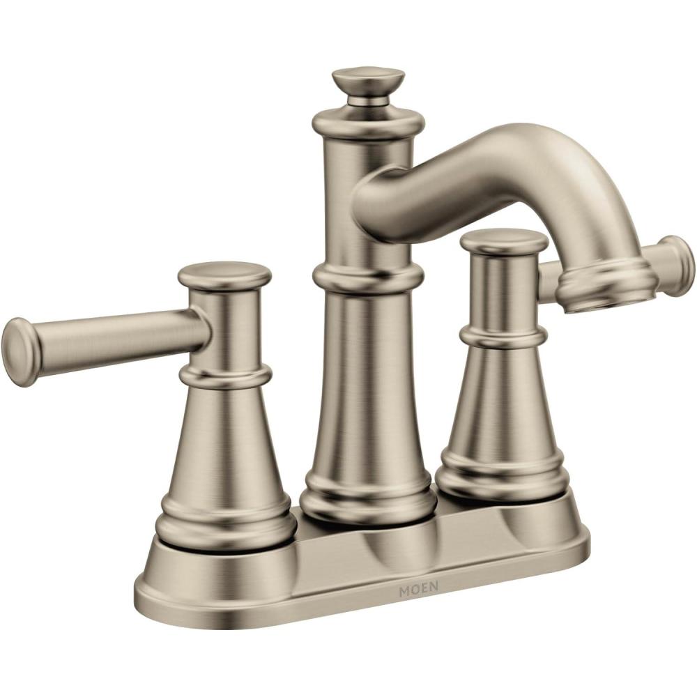 image:imageMoen 6401BN Belfield TwoHandle Centerset Bathroom Faucet Brushed NickelBrushed Nickel