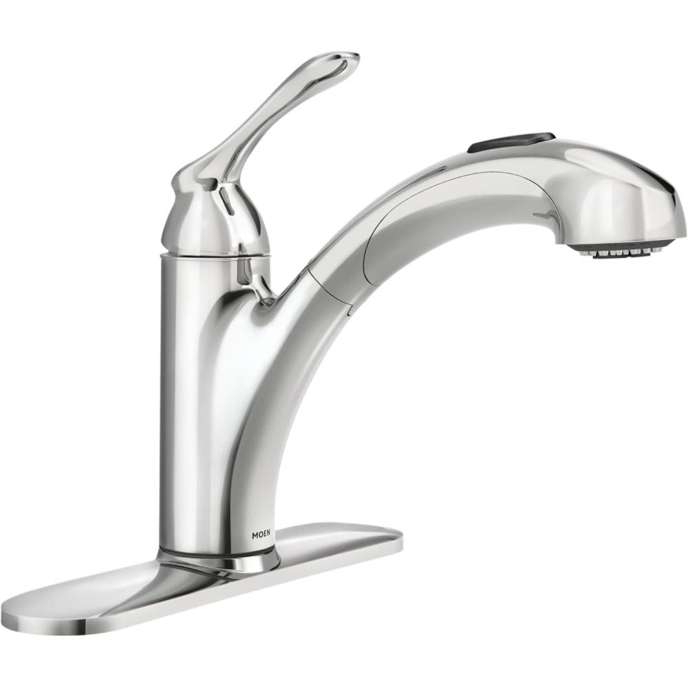 image:imageMoen 87017 OneHandle Pullout Kitchen Faucet Chrome