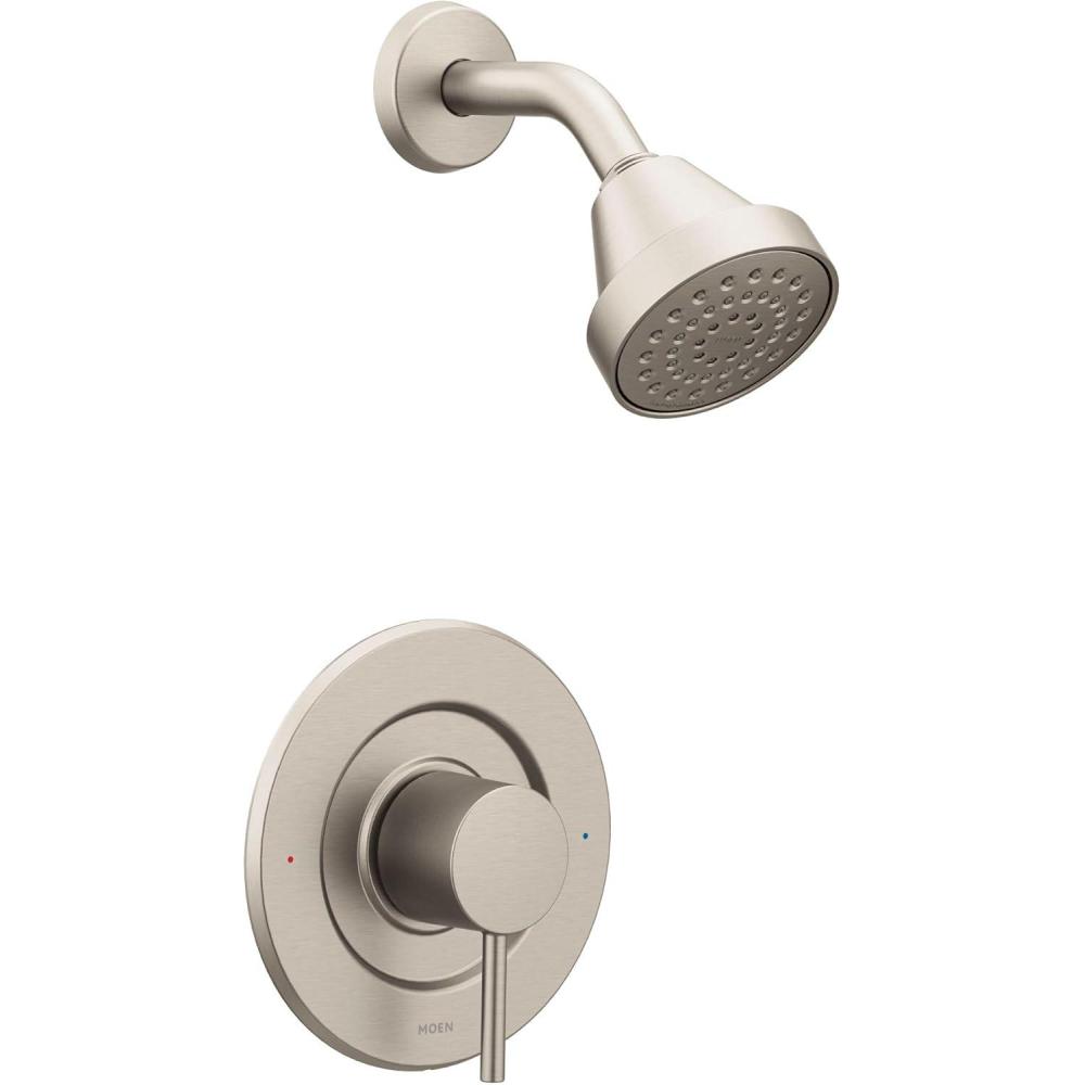image:imageMoen Align Brushed Gold PPosiTemp Pressure Balancing Modern Shower Trim Kit Valve Required T2192BGBrushed Nickel