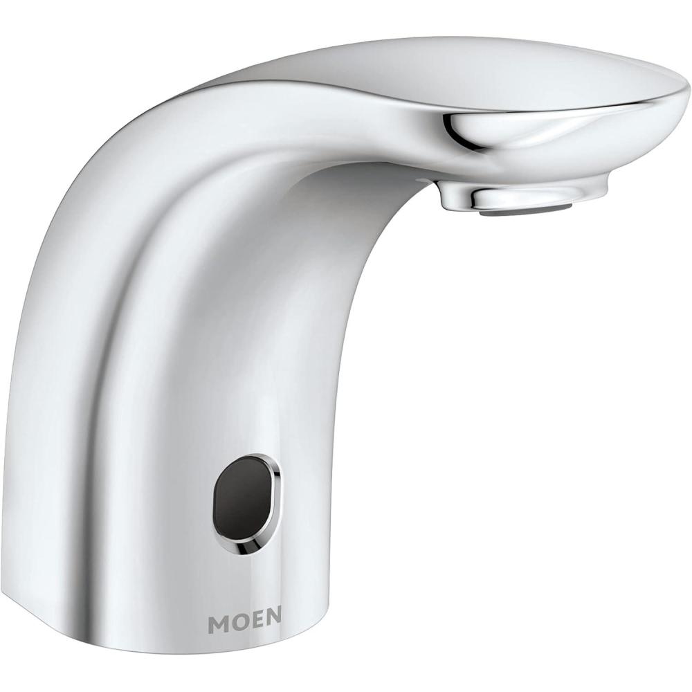 image:imageMoen CA8302 MPower Commercial Touchless Single Mount HandsFree Battery Powered SensorOperated Faucet Chrome