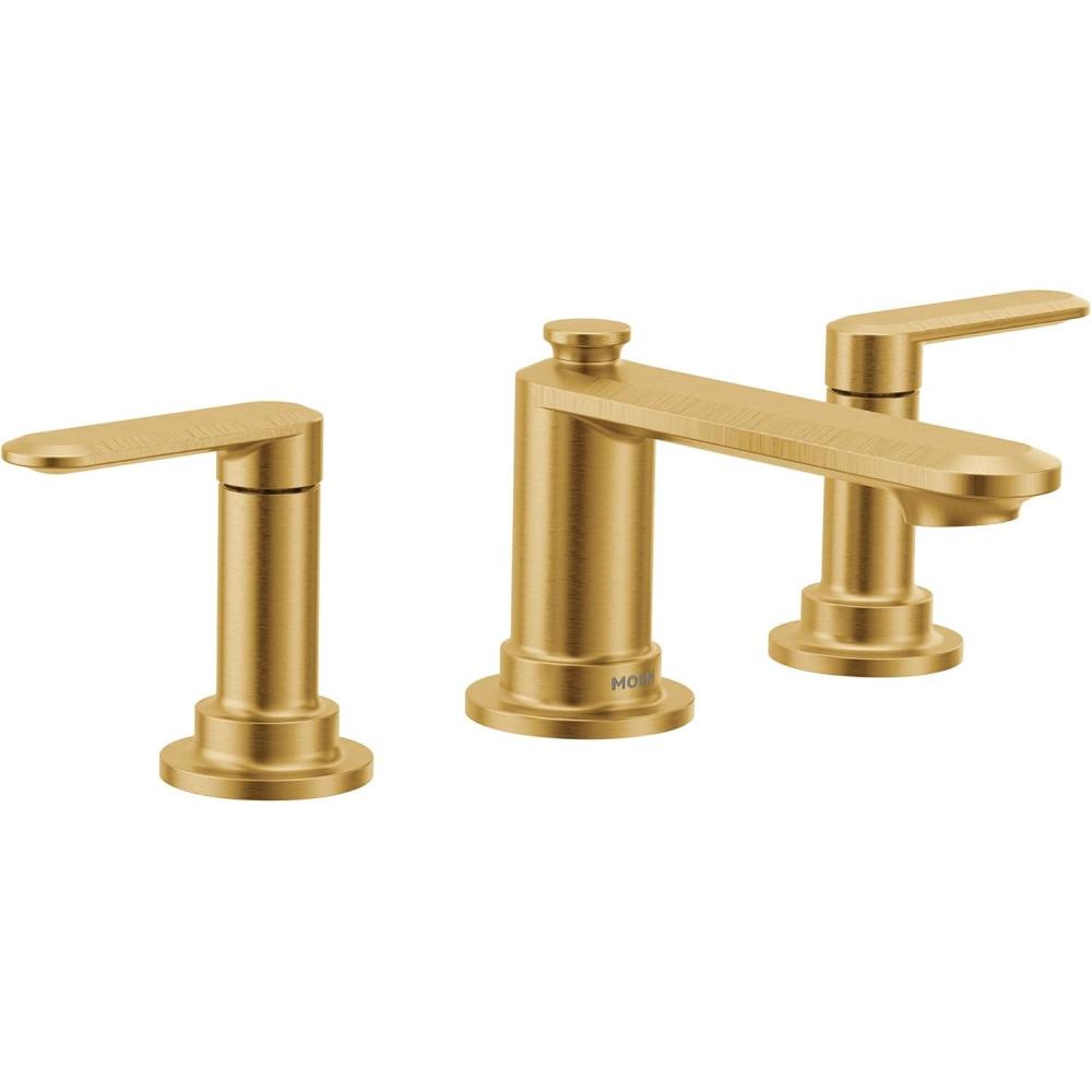 image:imageMoen Greenfield Brushed Gold TwoHandle Widespread Bathroom Sink Faucet TV6507BG