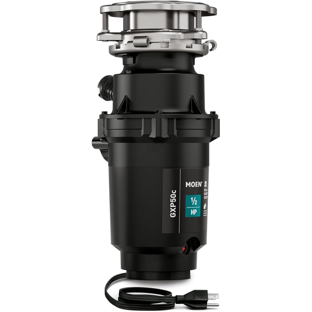 image:imageMoen Prep Series PRO Continuous Feed Compact Garbage Disposal for Kitchen Sink with Power Cord GXP50C05 HP