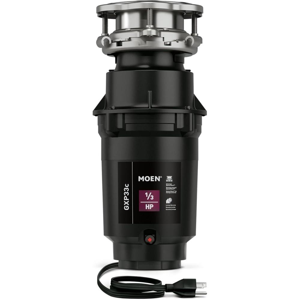 image:imageMoen Prep Series PRO Continuous Feed Compact Garbage Disposal for Kitchen Sink with Power Cord GXP50C13 HP