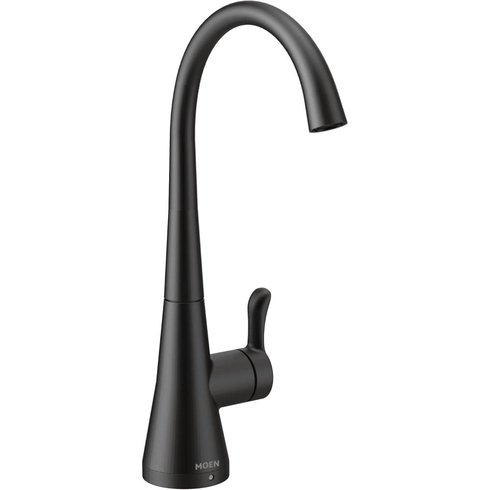 image:imageMoen S5520BL Sip Transitional Cold Water Kitchen Beverage Faucet Optional Water Filtration System Available Sold Separately Matte Black