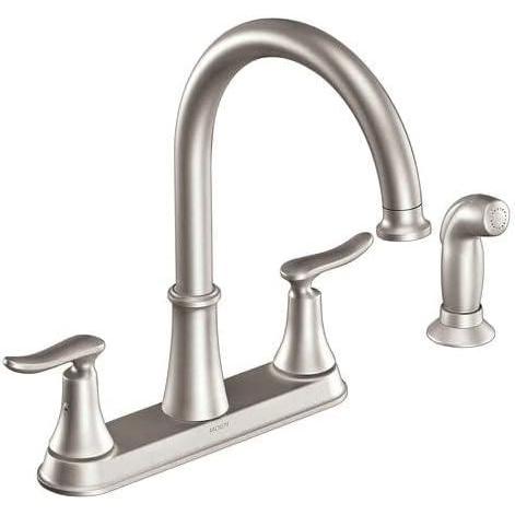 image:imageMoen Spot Resist Stainless CA87015SRS HighArc Kitchen Faucet with Side Spray from The Solidad Collection 5