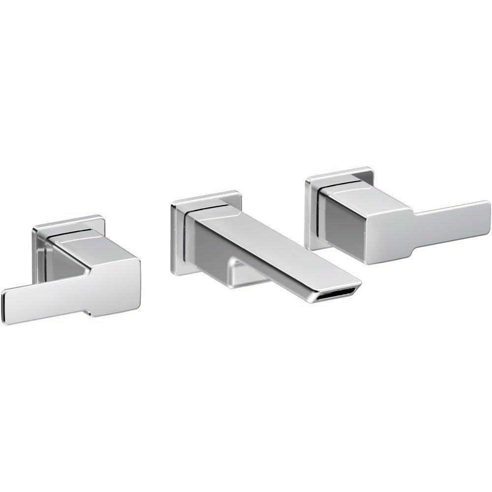 image:imageMoen TS6731BN 90 Degree TwoHandle Wall Mount Bathroom Faucet Trim Valve Required Brushed NickelChrome