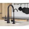Moen 7664SRS Sleek One-Handle High Arc Pulldown Bar Faucet, Spot Resist Stainless(Matte Black)