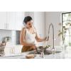 Moen 87194SRS Indi Single-Handle Pre-Rinse Spring Pulldown Sprayer Kitchen Faucet with Power Clean in Spot Resist Stainless (Soap Dispenser and Deck Plate Included)