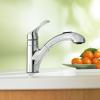 Moen 87316C Renzo Single Handle Low Arc Pullout Kitchen Faucet Featuring Power Clean, Chrome