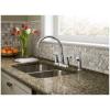 Moen 87403 Bexley Chrome 2Handle Lever Kitchen Faucet with Sprayer
