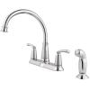 Moen 87403 Bexley Chrome 2Handle Lever Kitchen Faucet with Sprayer