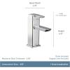 Moen 90 Degree Chrome One-Handle Modern Bathroom Faucet with Drain Assembly, S6700(Brushed Nickel)