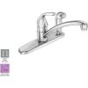 Moen Adler Single-Handle Low ARC Kitchen Faucet in Chrome with in Deck Side Sprayer and Tool