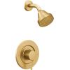 Moen Align Brushed Gold PPosi-Temp Pressure Balancing Modern Shower Trim Kit, Valve Required, T2192BG(Brushed Gold)