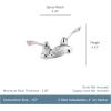 Moen Commercial M-Bition Chrome Two-Handle Centerset Bathroom Faucet 1.5 GPM, 8800(1)