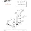 Moen Commercial M-DURA Chrome Two-Handle Wall Mount Kitchen or Utility Faucet, 8126(Pack of 1)