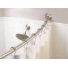 Moen Curved Adjustable Length Fixed Mount Single Shower Curtain Rod for Bathroom, Brushed Nickel Finish, CSR2160BN(Brushed Nickel)