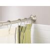 Moen Curved Adjustable Length Fixed Mount Single Shower Curtain Rod for Bathroom, Brushed Nickel Finish, CSR2160BN(Brushed Nickel)