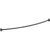 Moen Curved Adjustable Length Fixed Mount Single Shower Curtain Rod for Bathroom, Brushed Nickel Finish, CSR2160BN(Matte Black)