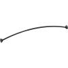 Moen Curved Adjustable Length Fixed Mount Single Shower Curtain Rod for Bathroom, Brushed Nickel Finish, CSR2160BN(Matte Black)