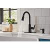 Moen Edwyn 87028BL Matte Black 1-Handle Deck-Mount Pull-Down Handle Kitchen Faucet (Deck Plate Included)