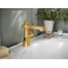 Moen Flara Brushed Gold Motionsense Wave Touchless Single Handle Bathroom Sink Faucet, S6981EWBG