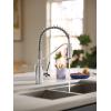 Moen Genta LX Spring Faucet with Power Boost, Modern Kitchen Faucet with One-Handle, Pre-Rinse, Easy Installation, Spot Resist Stainless, 5926SRS(Chrome)