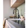 Moen Genta LX Spring Faucet with Power Boost, Modern Kitchen Faucet with One-Handle, Pre-Rinse, Easy Installation, Spot Resist Stainless, 5926SRS(Matte Black)