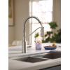 Moen Genta LX Spring Faucet with Power Boost, Modern Kitchen Faucet with One-Handle, Pre-Rinse, Easy Installation, Spot Resist Stainless, 5926SRS(Spot Resist Stainless)