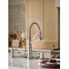 Moen Genta LX Spring Faucet with Power Boost, Modern Kitchen Faucet with One-Handle, Pre-Rinse, Easy Installation, Spot Resist Stainless, 5926SRS(Spot Resist Stainless)