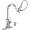 Moen Hensley Spot Resist Stainless Single-Handle Pull-Down Sprayer Kitchen Faucet Featuring Reflex, 87024MSRS