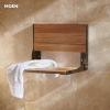 Moen Home Care Bathroom Safety Shower Chair for Elderly and Disabled, Stainless & Aluminum Foldable Teak Shower Bench, Handicap Accessories for Daily LIving, DN7110(Old World Bronze)