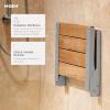 Moen Home Care Bathroom Safety Shower Chair for Elderly and Disabled, Stainless & Aluminum Foldable Teak Shower Bench, Handicap Accessories for Daily LIving, DN7110(Old World Bronze)