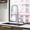 Moen Inara Chrome Pulldown Kitchen Faucet with Power Boost, Modern Kitchen Faucet, One-Handle High Arc, Easy Installation, 87463(Stainless Steel)