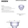 Moen Kitchen Sink Strainer Basket with Drain Assembly, Stainless Steel, 22036(Stainless)