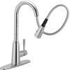 Moen Orivesi Bronzed Gold One-Handle High Arc Pulldown Kitchen Faucet with Power Boost, 87891BZG(Chrome)