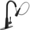 Moen Orivesi Bronzed Gold One-Handle High Arc Pulldown Kitchen Faucet with Power Boost, 87891BZG(Matte Black)