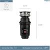 Moen Prep Series PRO Continuous Feed Compact Garbage Disposal for Kitchen Sink with Power Cord, GXP50C(1/3 HP)