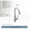 Moen S53004ORB Weymouth Shepherd’s Hook Pulldown Kitchen Bar Faucet Featuring Metal Wand with Power Clean, Oil-Rubbed Bronze(Oil Rubbed Bronze)