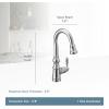 Moen S53004ORB Weymouth Shepherd’s Hook Pulldown Kitchen Bar Faucet Featuring Metal Wand with Power Clean, Oil-Rubbed Bronze(Spot Resist Stainless)