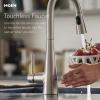 Moen Sinema Spot Resist Stainless Single-Handle Touchless High Arc Pulldown Kitchen Faucet, Spring Kitchen Sink Faucet with Pulldown Sprayer Head and Wave Motion Sensor, S5235EWSRS