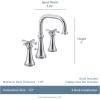 Moen TS44105BN Colinet Traditional Cross Handle Wall Mount Bathroom Faucet Trim, Valve Required, Brushed Nickel(Brushed Gold)