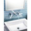 Moen TS6731BN 90 Degree Two-Handle Wall Mount Bathroom Faucet Trim, Valve Required, Brushed Nickel(Chrome)