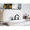 Moen Voss Brushed Gold Contemporary Two-Handle Widespread Bathroom Sink Faucet Trim Kit for Adjustable 3-Hole Installations, Valve Required, T6905BG(Matte Black)