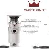 Waste King Garbage Disposal for Kitchen Sink with Power Cord, Compact Food Waste Disposer, L-111