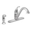 Moen 7840SRS Camerist One-Handle Low Arc Kitchen Faucet with Side Spray, Spot Resist Stainless(Chrome)