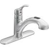 Moen 87316C Renzo Single Handle Low Arc Pullout Kitchen Faucet Featuring Power Clean, Chrome