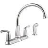 Moen 87403 Bexley Chrome 2Handle Lever Kitchen Faucet with Sprayer